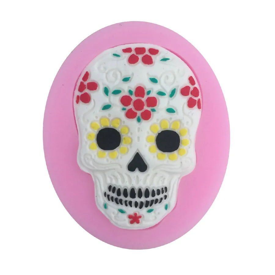 Palksky 3D Skeleton Skull Silicone Fondant Mold Clay Mold