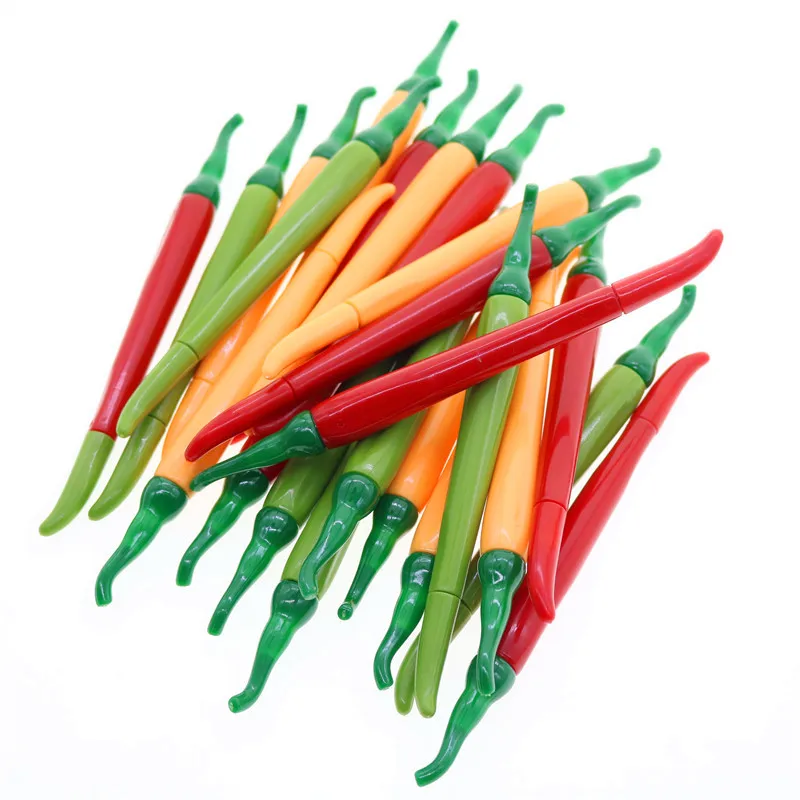 

2 pcs Chili Gel Pen 0.38mm Gel Ink Pen Creative Fresh Vegetable Paprika Shape New Peculiar Gift Pen Student Stationery Office
