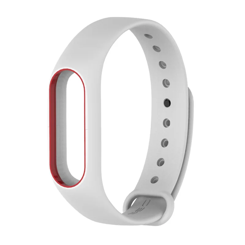 Mi jobs mi Band 2 ремешок на запястье силиконовый сменный для Xiaomi mi Band 2 mi 2 Band смарт-часы браслет mi band 2 напульсники аксессуары - Цвет: White Red