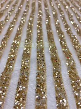 

Newest DiuDiu-41525 african sequins tulle mesh fabric sparkly glued glitter sequins lace fabric
