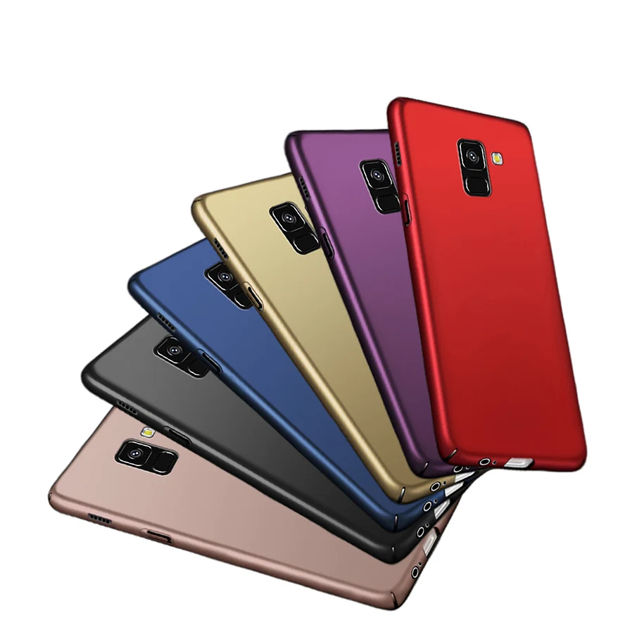 Чехол для Samsung Galaxy A8 Plus 2018 задняя крышка Матовый экран жесткие пластиковые чехлы