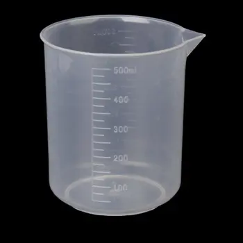 

Affordable 5 set of 50 / 150 500ml Transparent plastic beakers graduate