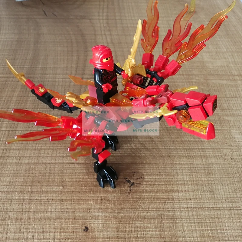 

115pcs ninja dragon knight building blocks enlighten toys for boy Compatible Legoing Ninjagoes DIY bricks toys for children