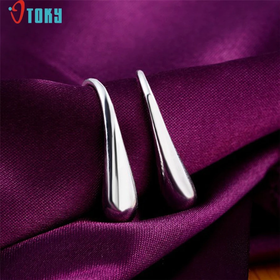 

OTOKY Dropship Jewelry Fashion Lady Teardrop Hook Stainless Steel Silver Plated Earrings May25