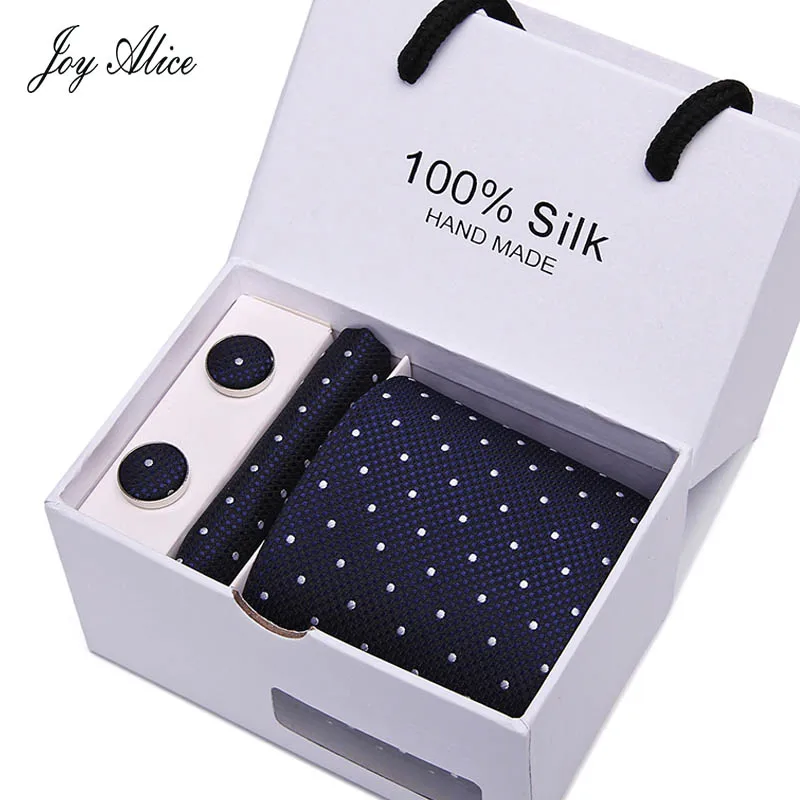  Many style 3inch(7.5cm) Wide Men Ties Jacquard Woven Business Ties For Men Handkerchief Cufflink Ti