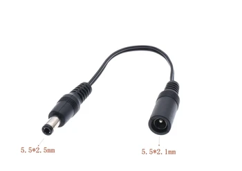 

1Pcs/lot 5.5*2.5mm Male plug to 5.5*2.1mm Female Jack socket with about 15cm wire cable DC Power Splitter Adapter