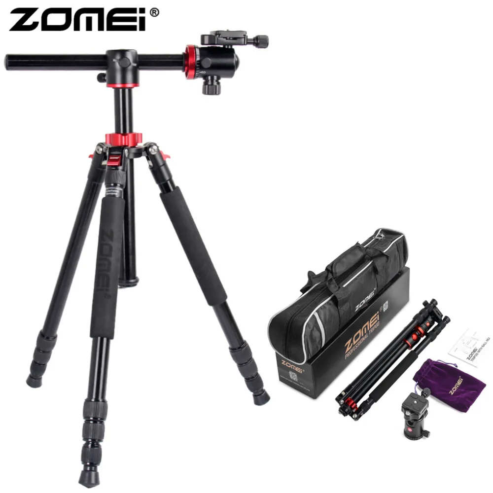 ZOMEi 75 Tripod,Camera Tripod for DSLR,Ball Head Tripod Professional Tripods 4 Section Horizontal Tripod with 360 Degree Ball Head Plate for Canon DSLR DV Scope Camcorder and Projector