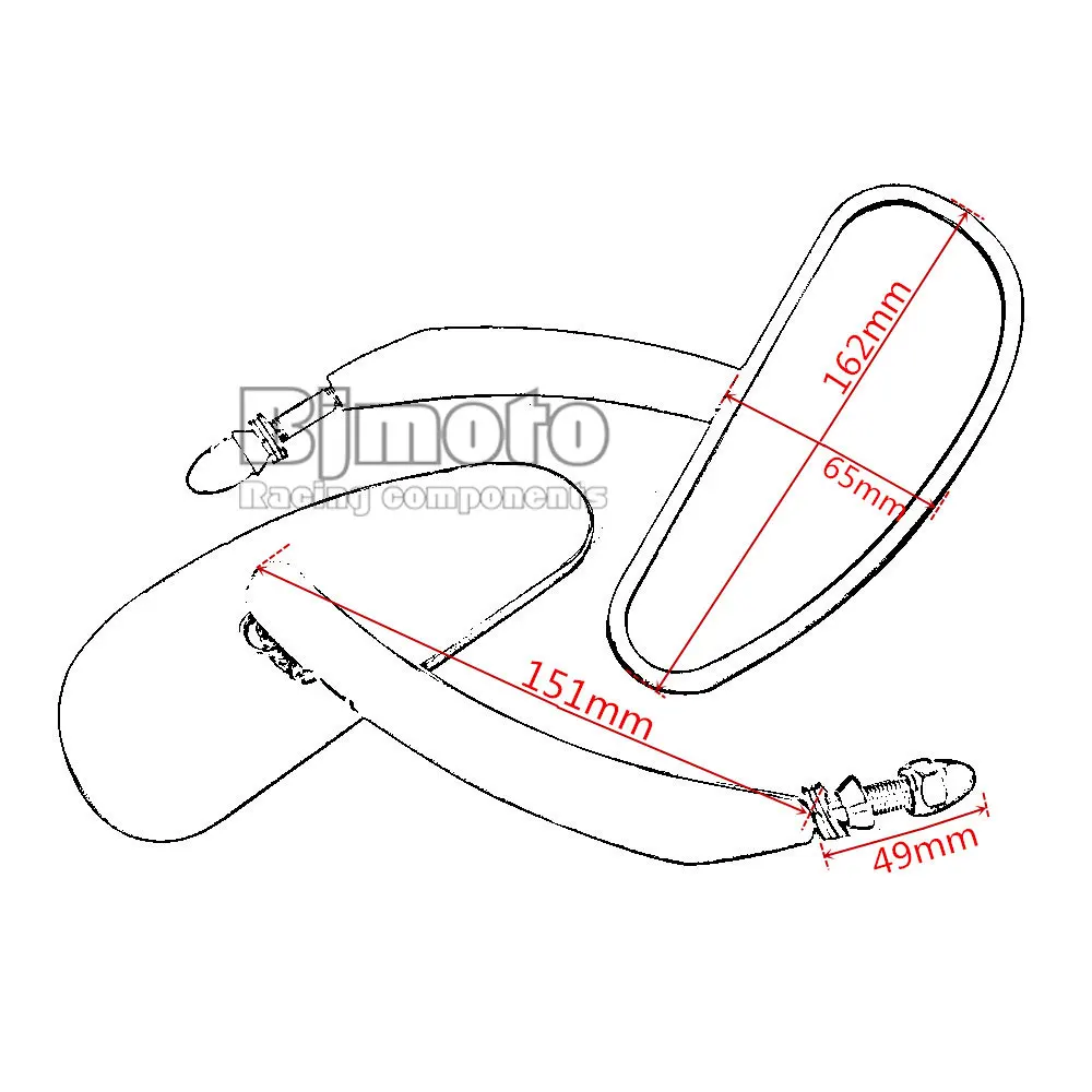 Rear View Mirrors RM400-013-BK