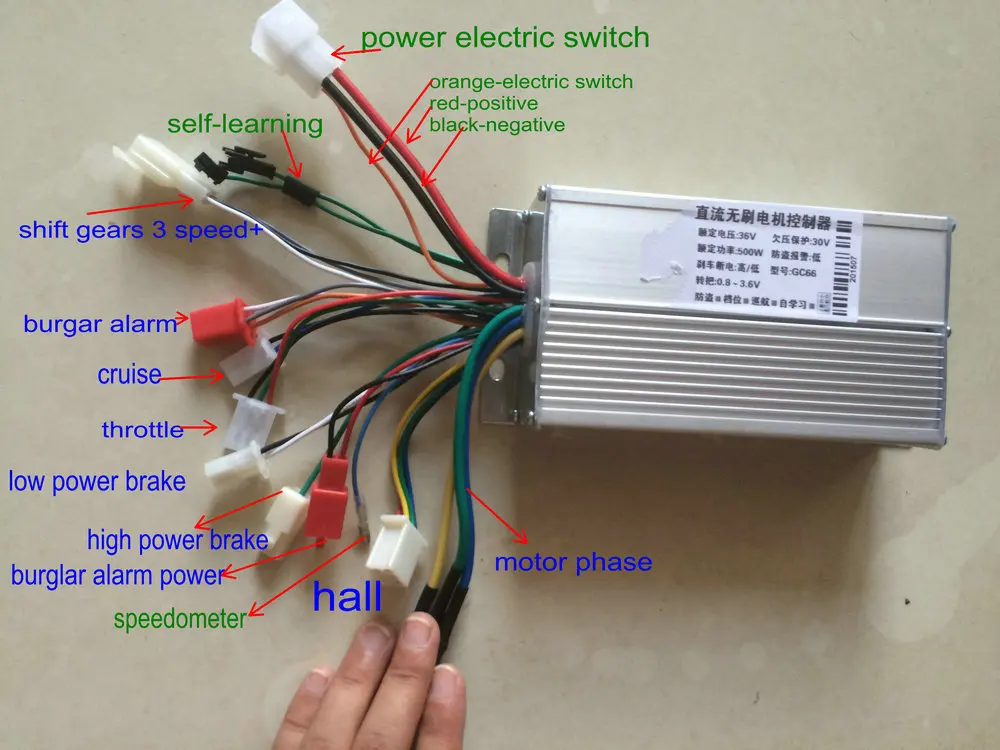 Schematic E Bike Controller Wiring Diagram from ae01.alicdn.com