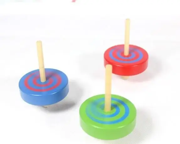 Многоцветные детские деревянные спиннинговые топы с ручкой и веревкой/Большие размеры, Детские классические топы, набор игры для детей на открытом воздухе, игрушки