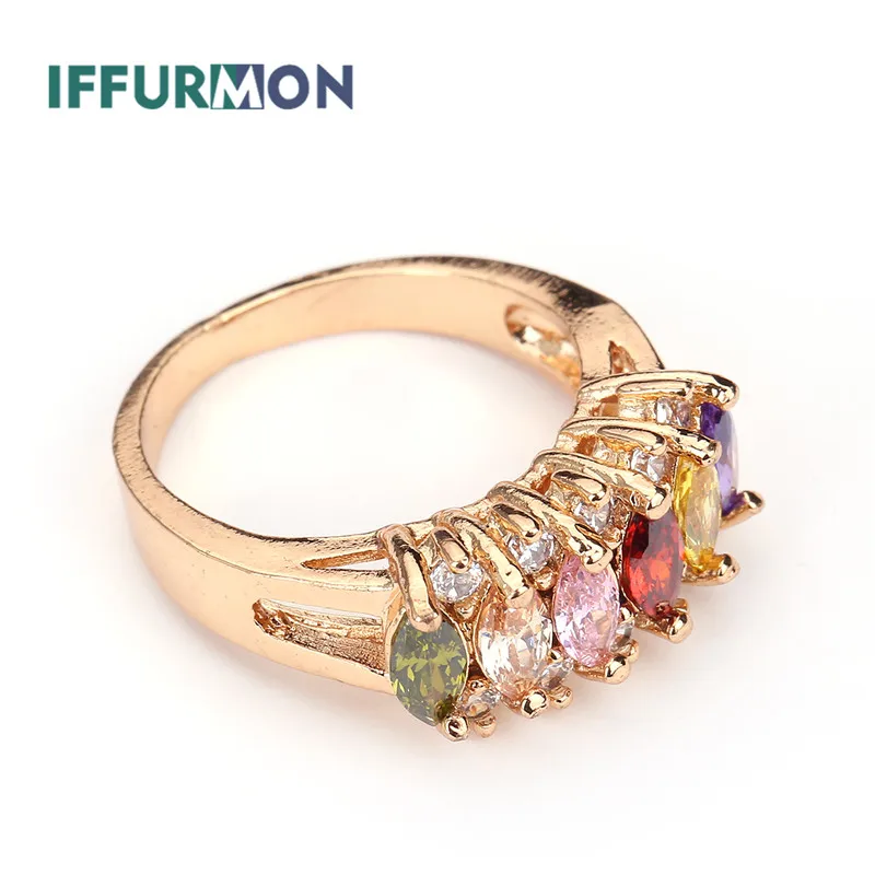 Iffurmon Свадебные Кольца для Для женщин золото/серебро Цвет Модные украшения