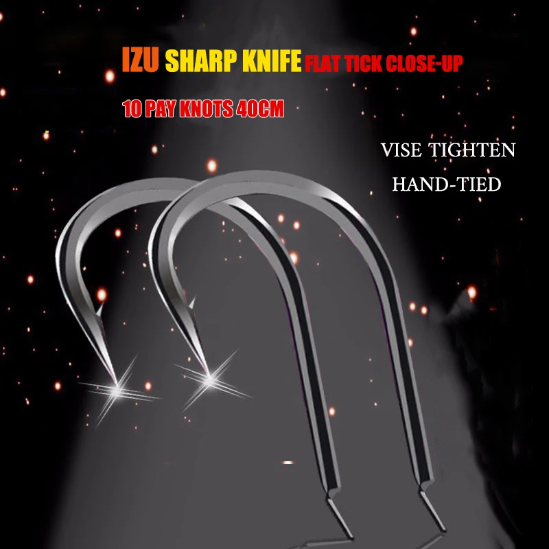 

10pcs 40cm fast knife line double hook Yidou with barbed hook