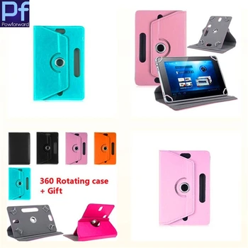

For Explay Tornado Dual SIM/Tornado 3G/Favorite/N1 7" inch 360Degree Rotating Universal Tablet PU Leather cover case Free OTG