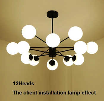 

Norbic brief white glass ball E27 LED bulb pendant lighting fixture post modern DIY globle magic bean dining room pendant lamp