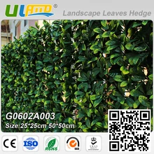 ULAND Artificial Plants Hedge Greenery Panels Plastic Fence Wall Cover for Wedding Garden Decoration Outdoor Indoor