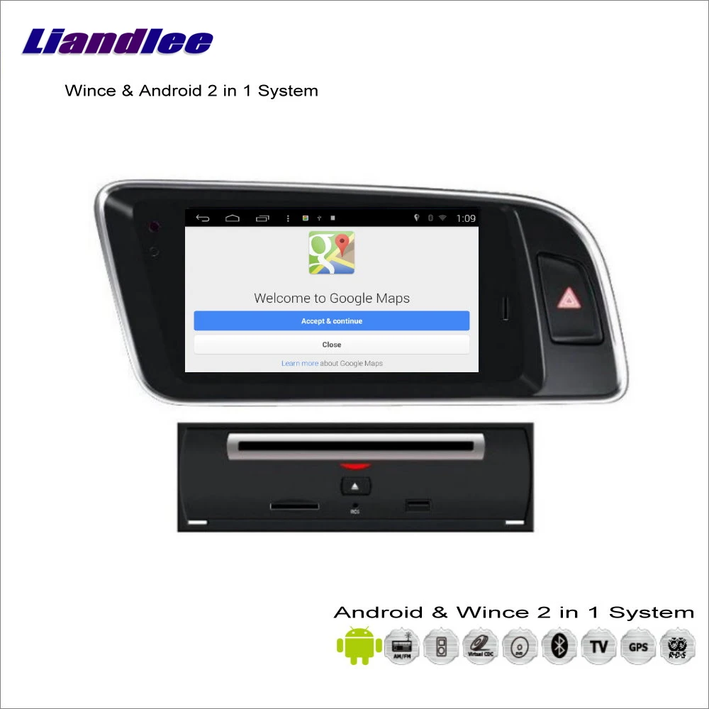 Best Liandlee For Audi Q5 2009~2013 - Car Radio BT WIFI CD DVD Player GPS NAV NAVI Navigation Audio Video Stereo Advanced S100 System 1