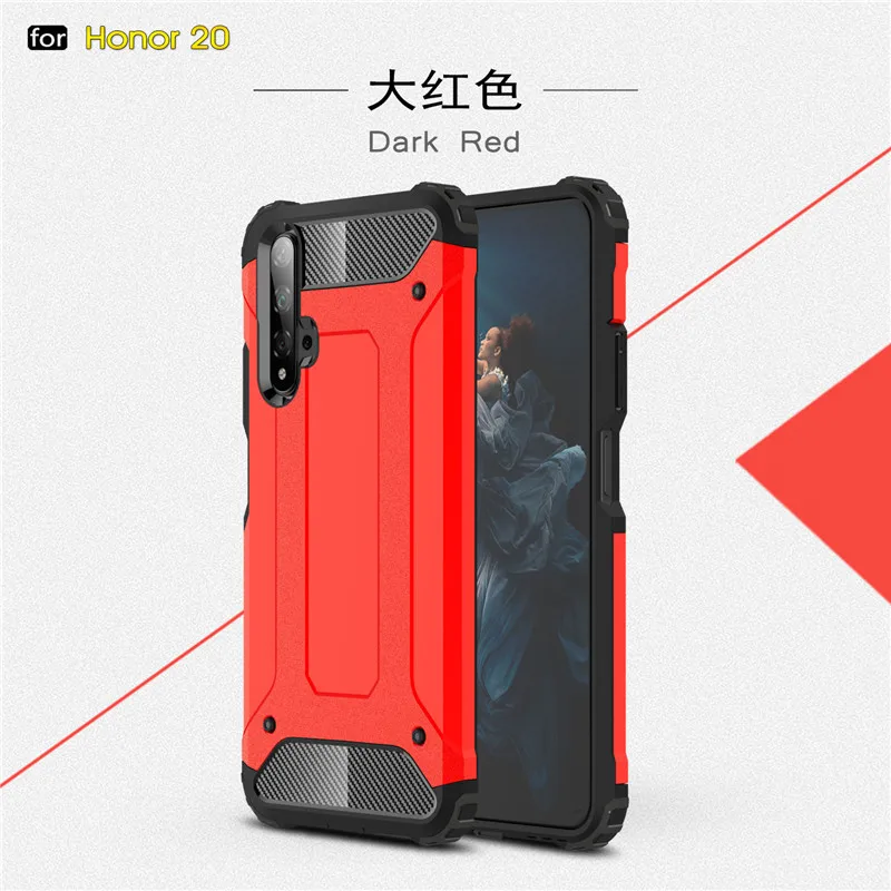 Для Huawei Nova 5T чехол Honor 20 Бампер ТПУ и PC Броня защитный для задней панели телефона 6