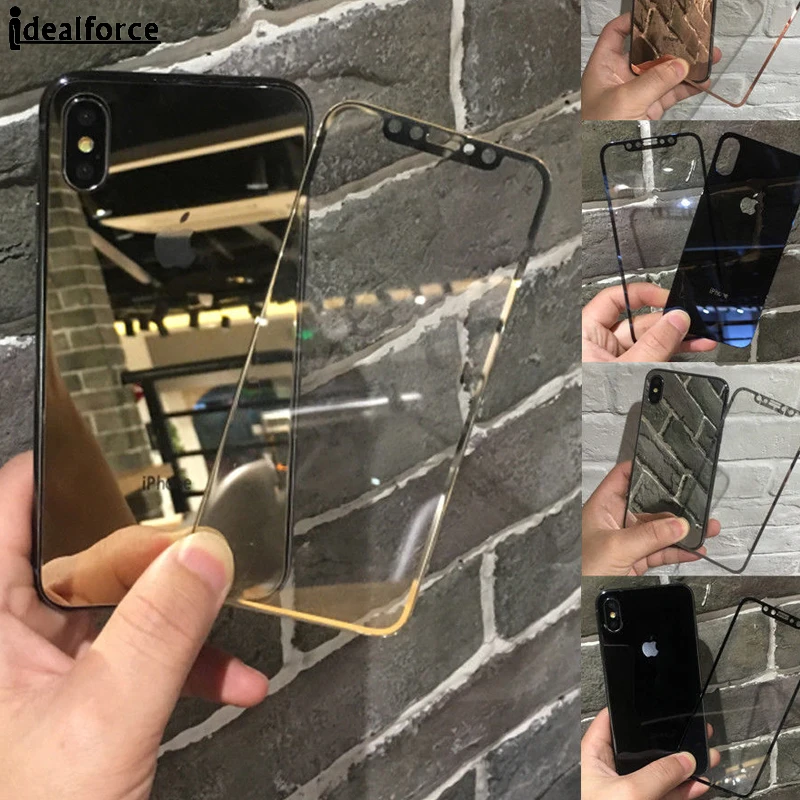 2Pcs = 1XFront 1XBack / Cool Tempered Glass Front & Back mirror Sticker