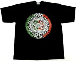 Мексиканская футболка Mayan Aztec Calander городская уличная мужская футболка Новинка