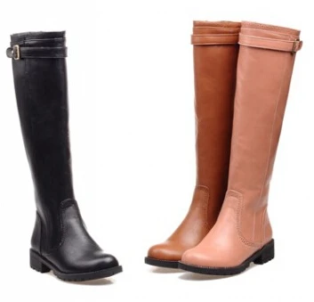 

Fashion Newest Flat Casual Shoes 2016 Shoes Woman Autumn Rain Boots Ladies Sexy Knee High Motorcycle Boots For Women