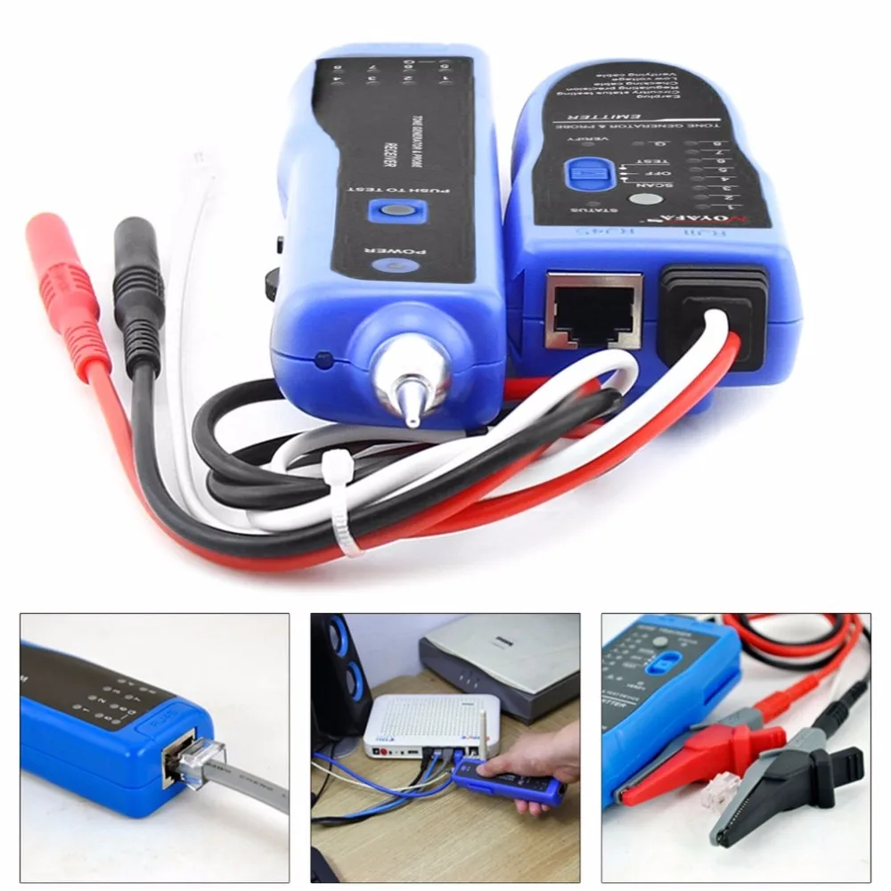 NOYAFA RJ45 RJ11 المكشكش Lan شبكة كابل مكبر للصوت لهجة طقم مولد سلك الشم LAN كابل الفاحص المقتفي ل BNC الهاتف