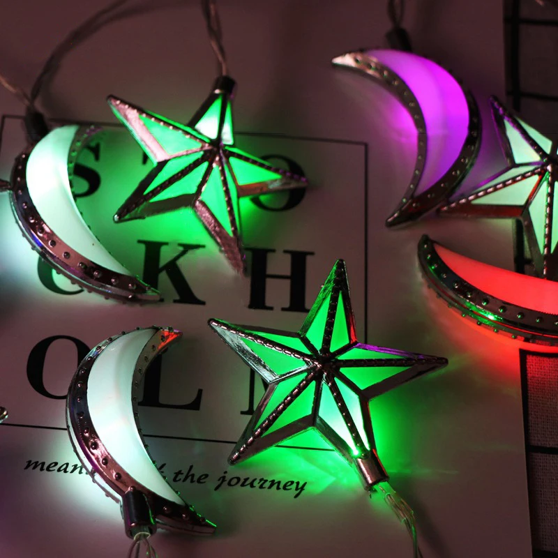 

Smiry Star Moon Ramadan Decoration LED Light String Ramadan and Eid Decorations Ramadan Kareem Muslim Islam Decor Party Supply