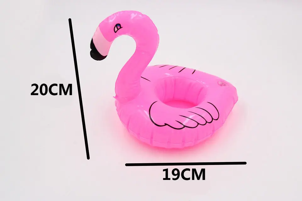 10PCS Mini Flamingo Floating Inflatable Drink Can Cell Phone Holder Stand Pool Swimming Bath Party Kids Float Toys (4)