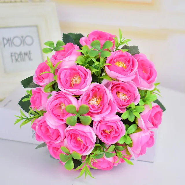 online shop small silk roses artificial flowers wedding bridal