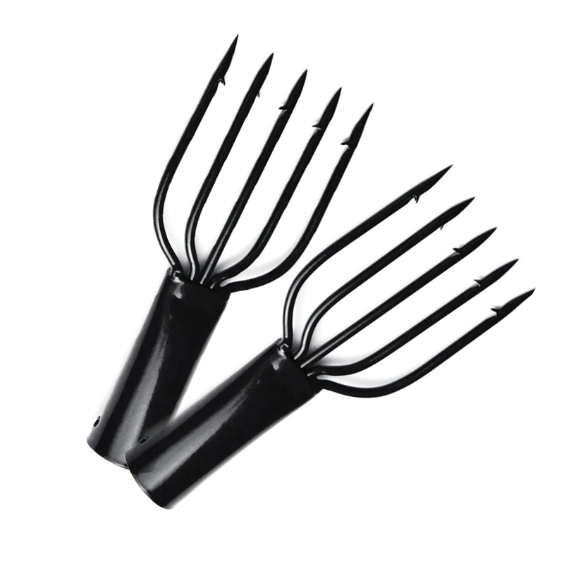 

OLOEY 2pcs Fishing Spear Harpoon fork and gun spearfishing spears Diving fish stainless steel 5prong harpoon