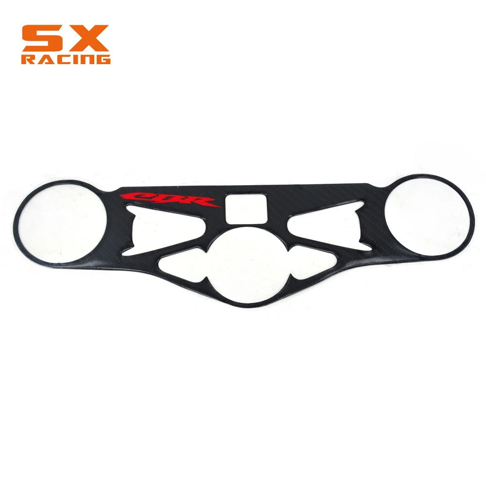 Motorbike Carbon Fiber Stickers Triple Tree Pad Clamp Top Upper Front