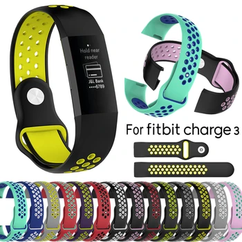 

New Fashion Watchband Replacement Silicone Wrist Strap Band Sport Edition For Fit bit Charge 3 Bracelet