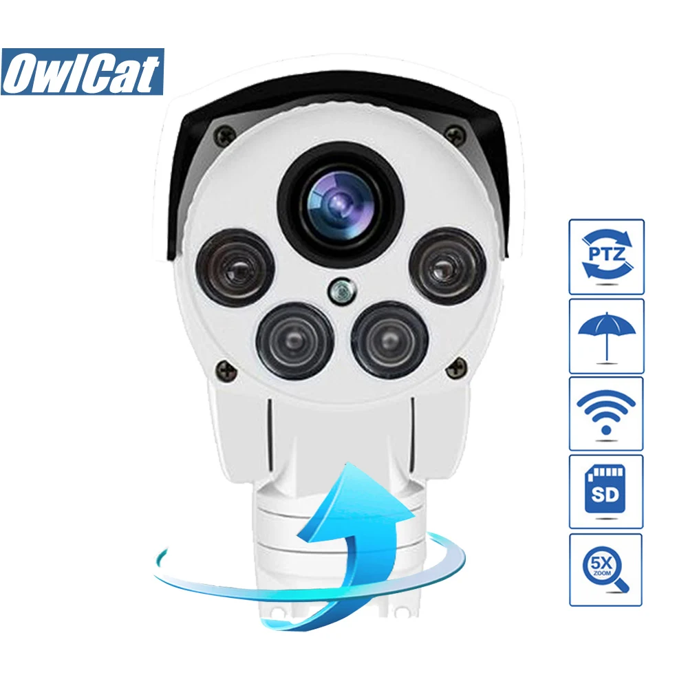 HI3516C+SONY IMX323 HD 1080P 2MP Network WIFI Wireless 4X Zoom Auto PTZ IP Camera  Outdoor Bullet  Waterproof IR Onvif SD Card