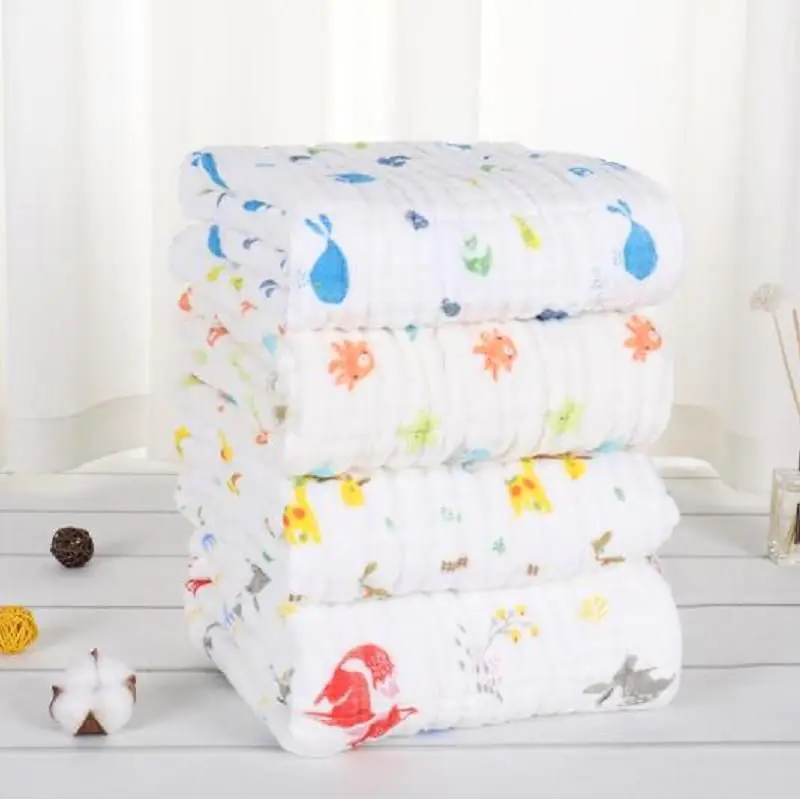 Зимние детские муслин одеяло s пеленание 100% хлопок пеленать обёрточная бумага для новорожденных Детское одеяло 6 слои постельные