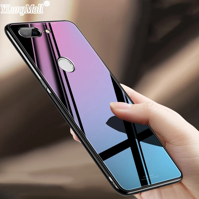 YLungMall чехол для телефона из закаленного стекла oneplus 5 T 6 силиконовые серьги рамка