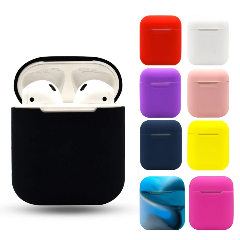 Мягкие силиконовые Bluetooth Беспроводной наушники чехол для AirPods противоударный