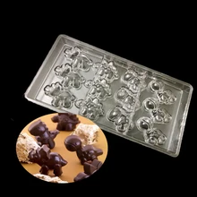 DIY пластик 4 вида динозавров Монстр PC поликарбонатовый для шоколада формы конфеты желе плесень