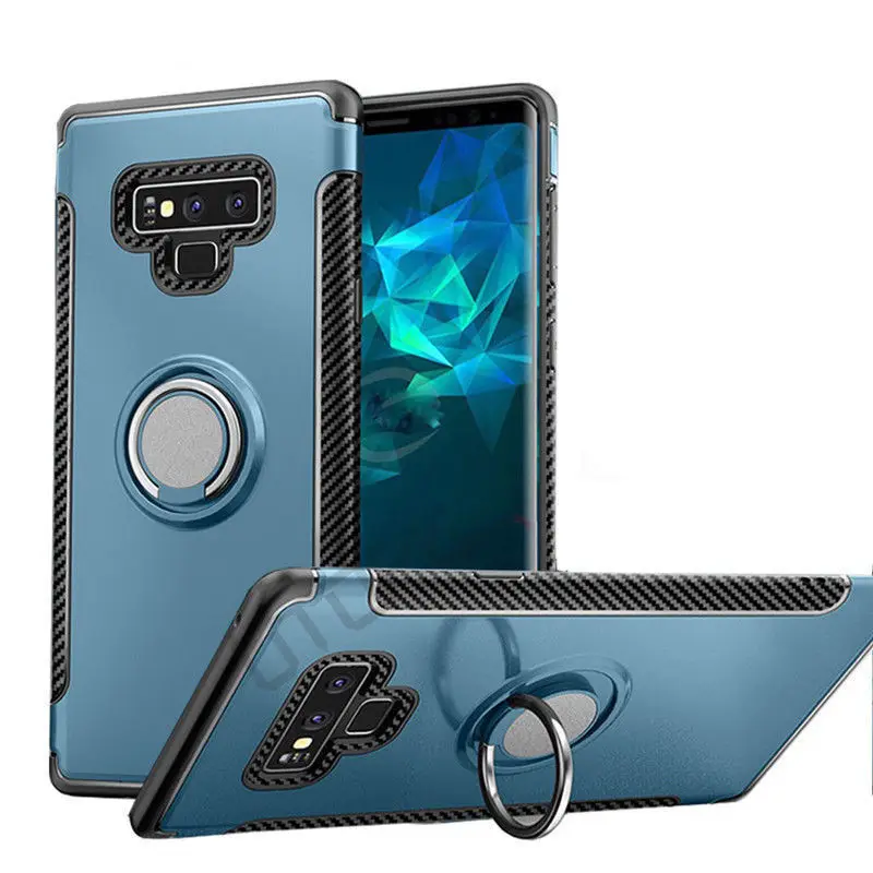 Shockproof Armor Case For Samsung Galaxy Note 9 S9 S8 Plus S7 S6 Car Ring Holder Stand Cover For iphone XS MAX X 8 7 6 6S Plus iphone se wallet case