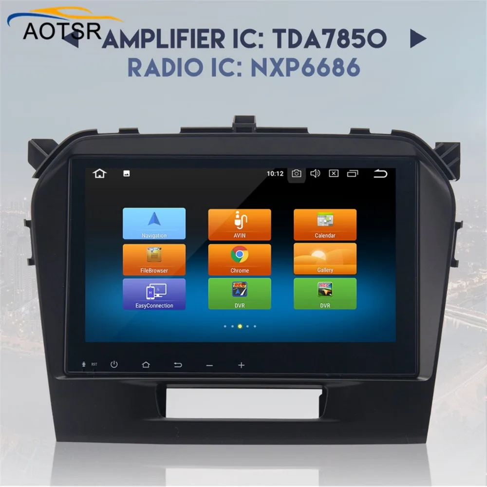 Sale 9"Android 8.0 Car GPS head unit for Suzuki Vitara 2016 2017 with Auto Stereo 4*50W MP4 Radio gps navigation Support WiFi 4G BT 2