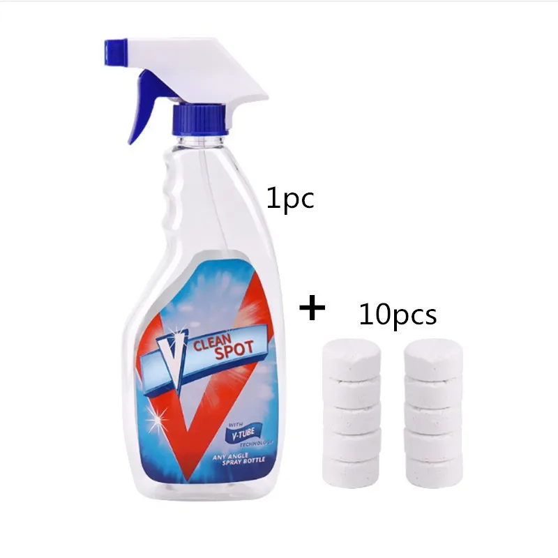 

Multi-functional Effervescent Spray 10pcs Tablets with Bottle Car Windshield Washer Glass Cleaner Tablets As Seen on TV