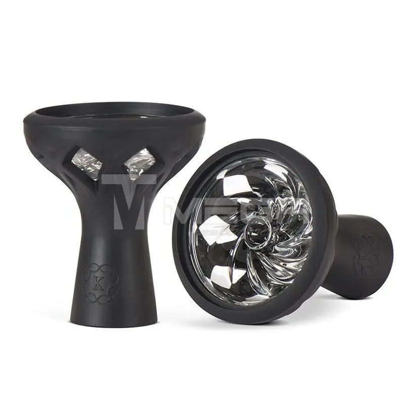 1 X Vortex Glass and Silicone Hookah Bowl shisha cup Silicone hookah