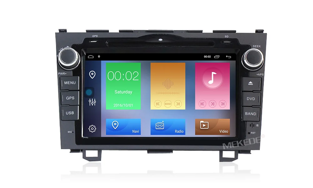 Sale Mekede 8" 2din Android 9.1 Car dvd multimedia player For Honda CRV 2007 2008 2009 2010 2012 GPS Navigation WIFI RDS SD BT navi 12