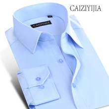 Caiziyijia Размеры S-4XL Новинка весны с длинным рукавом мужская одежда рубашка модные однотонные Camisa masculina брендовые Свадебные рубашка