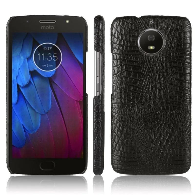 

For Moto G5S Case Crocodile Pattern Hard PC+PU Leather Surface Back Cover Hard Phone Case for Motorola Moto G5S 5.2" Hard Cover