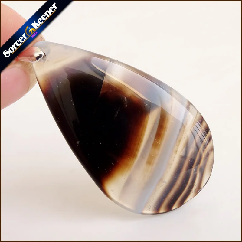 

Fashion Women Man Necklaces Pendants Round Shape Natural Botswana Agates Stone Slide Healing Crystal for Jewelry Making AA457