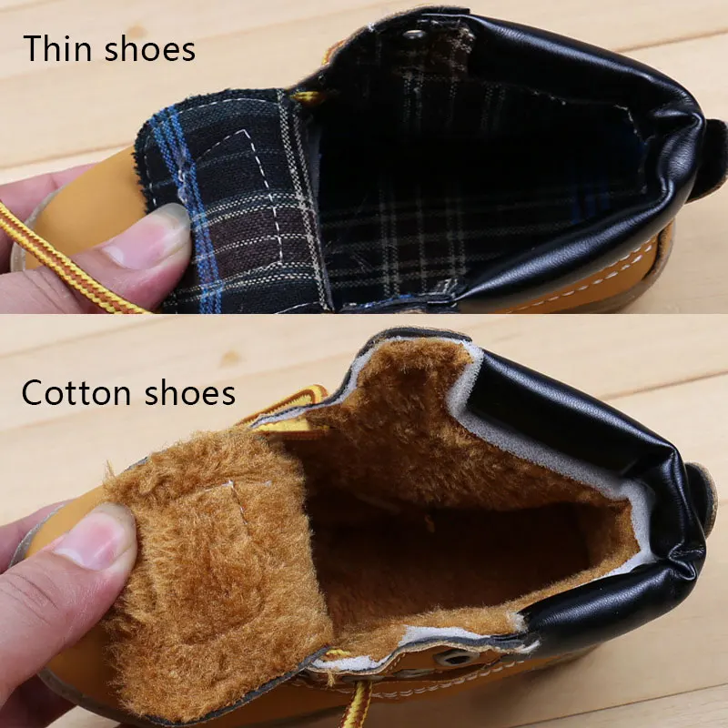 Kalupao 2018 Kids Rivet Ankle Boots Girls Boys Shoes Short Yellow Autumn Martin Cow Muscle Boots Baby Child Leather Shoes  (8)