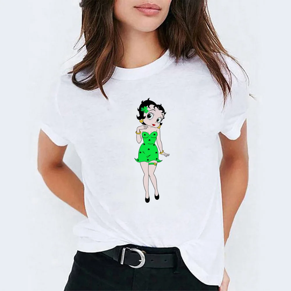 Корейская Летняя коллекция, женская футболка Betty Boop, мультяшная Белоснежка, принцесса каваи, животный принт, VOGUE, футболка, femme, винтажный стиль