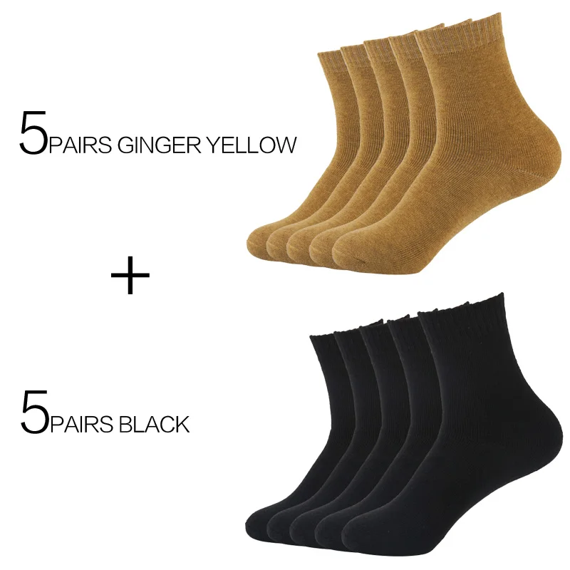 10 пар/лот Eur36-42 женские зимние утепленные махровые носки женские теплые хлопковые носки - Цвет: 10PAIRS GROUP A