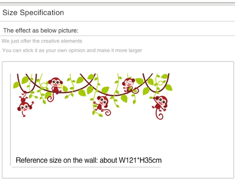 [SHIJUEHEZI] Черепаха Кролик дерево настенные наклейки DIY джунгли обезьяны наклейки на стену в виде животных для детской комнаты Детская Спальня украшение дома