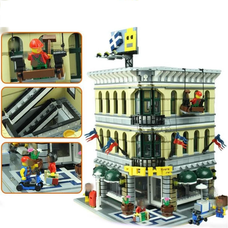 

15005 NEW 2232Pcs City Grand Emporium Model Building Blocks Kits Brick Toy Compatible 10211