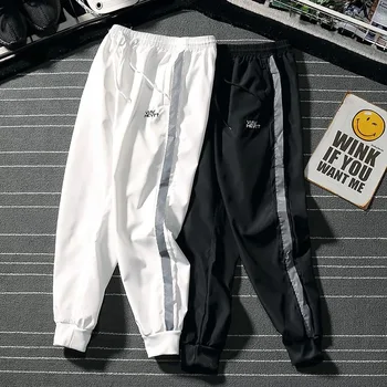 

Fashion Men's Hip Hop Harem Pants Fashion Men Casual Patchwork Drawstring Elastic Waist Trousers Streetwear Joggers Pants